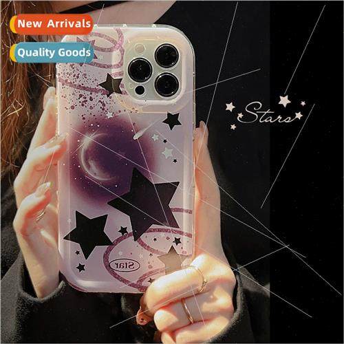 Purple moon stars shooting star 适用 iPhone 13 Apple 12 phon