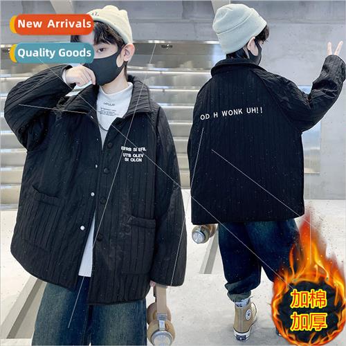 Boys thickened jacket spring autumn and winter 2023 new chil