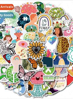 50 Mental Health Stickers New Health teracy Psychoeducationa