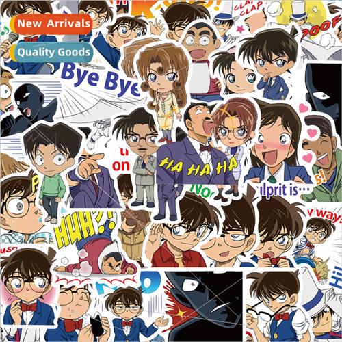 50pcs of classic anime Detective Conan Shinichi stickers dec