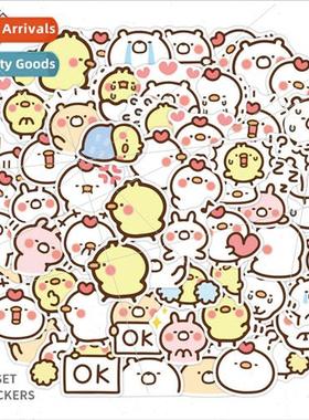 60 -repeatable cute cartoon chicken graffiti stickers luggag