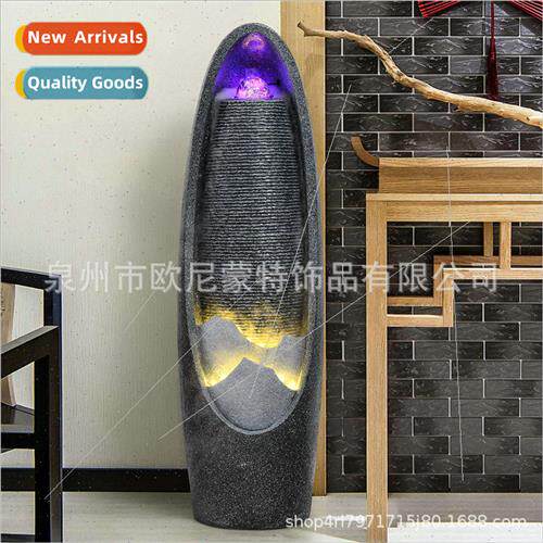 modern simple feng shui ball circulation water fountain ligh