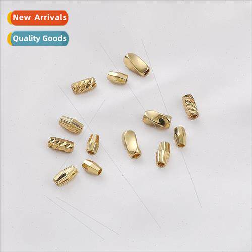 Color-conserving 14K gold-plated flower compartment beads DI