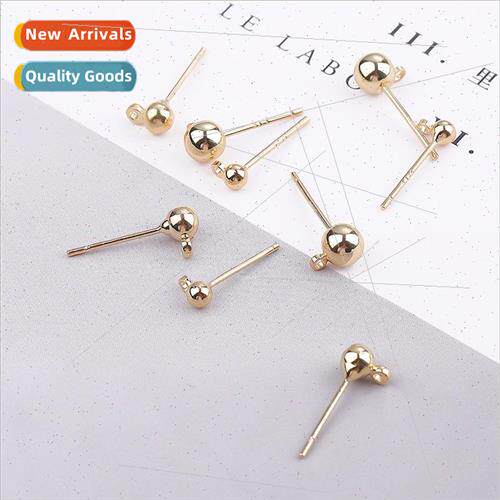 Copper electroplated 18K gold with hanging loop earrings ear