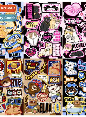 8 American sweet cool cute pet dress up stickers DIY phone c