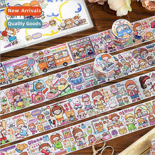 oil washi tape Seven Seven life record series Cute girl dail