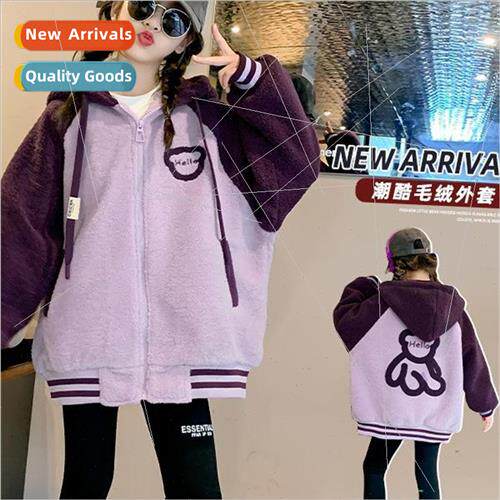 Girls fall and winter jacket 2023 new girls big boy winter c