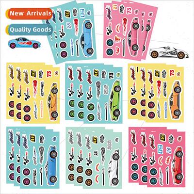 8 racing car decorative stickers do-it-yourself DIY handbook