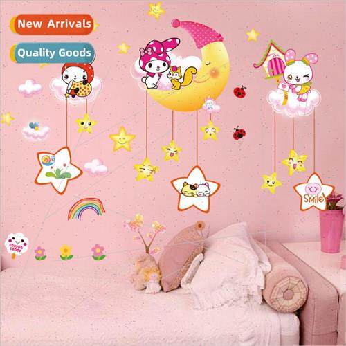 New wall stickers moon rabbit three generations removable be