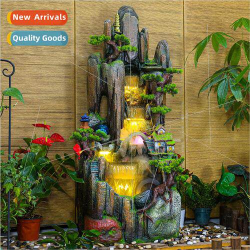 Wigwam fountain feng shui wheel landscape fish pond living r