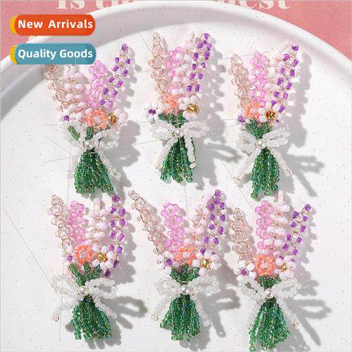 Dopamine colorful bow wheat bouquet diy handmade weaving bea