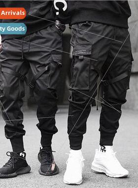 Functional wind pockets tactical large size work pants draws