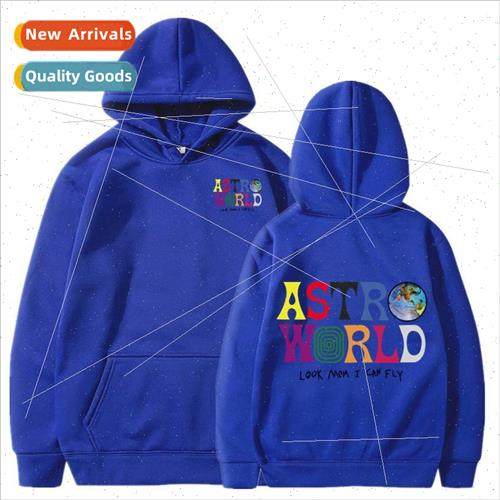 2023 fashion new mens astro fall solid color sweater hooded