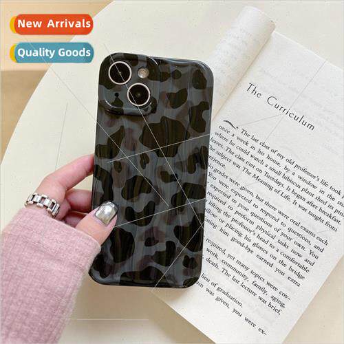 Niche Premium Black Leopard iPhone 14 Luggage 13 ProMax Case