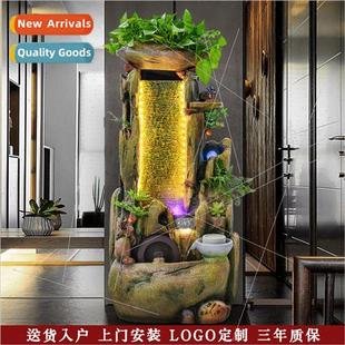 feng shui ornaments rockery pond fountain fish Large wheel