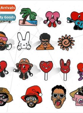 New Un Verano n Ti Bad Bunny plush Bad Bunny Brooch Metal Ba