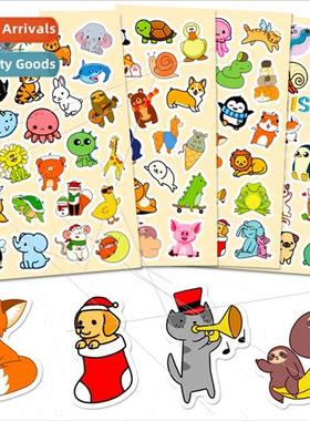 100 stickers 4/pack of cute cartoon animals mixed stickers c