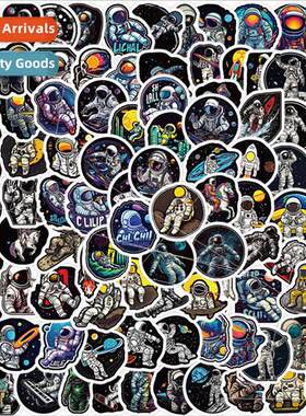 100 space astronauts doodle stickers decorative guitar lapto