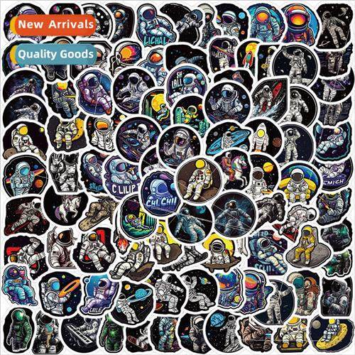 100 space astronauts doodle stickers decorative guitar lapto