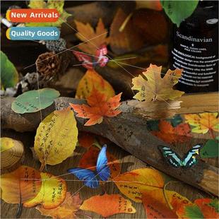Leaves mula Notebook Shaped Leaf Retro Poetry Falling Series