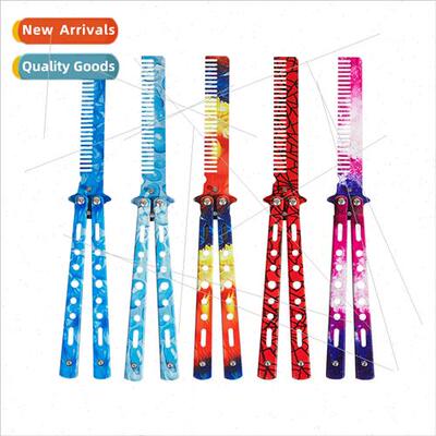 Colorful 3D Butterfly Combs 适用 Hairdressers Partitioned Pl