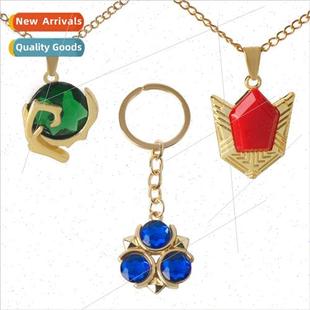The Legend of Zelda Gemstone Pendant Necklace Hundred Keycha