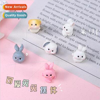 New cute cartoon rabbit small ornaments living room desktop