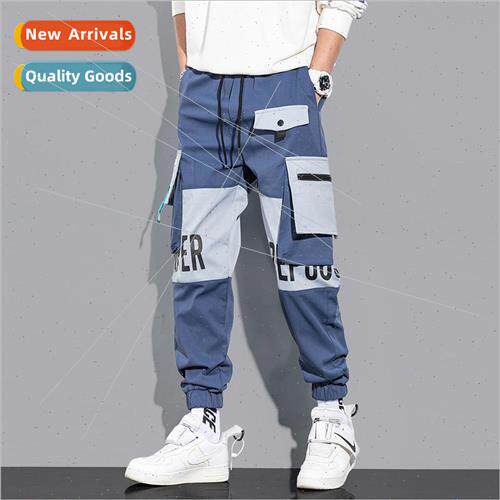 American drawstring work pants mens spring and fall ins  fun