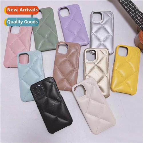 适用 iPhone 14pro diamond pattern phone case 11pro leather 7