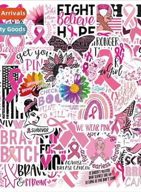 50 Pink Ribbon Breast Ugh Campaign Doodle Stickers ggage Lap