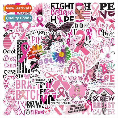 50 Pink Ribbon Breast Ugh Campaign Doodle Stickers ggage Lap