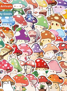 50 cartoon cute mushroom graffiti stickers DIY handbook note