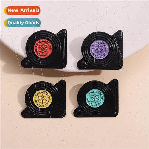 Black Tape Metal Brooch Clothing Accessories Vinyl Record St
