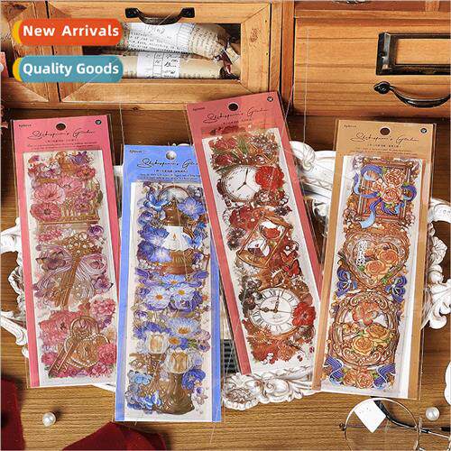 PET stickers speares garden series vintage flowers diy handb