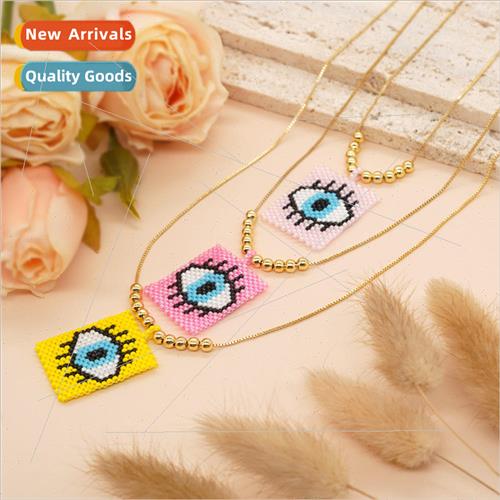 New bohemian  jewelry imported rice beads hand-woven eyes sq