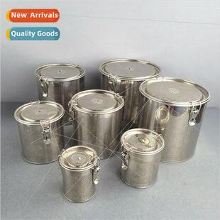Stainless steel round marinade basket marinade meat soup cov