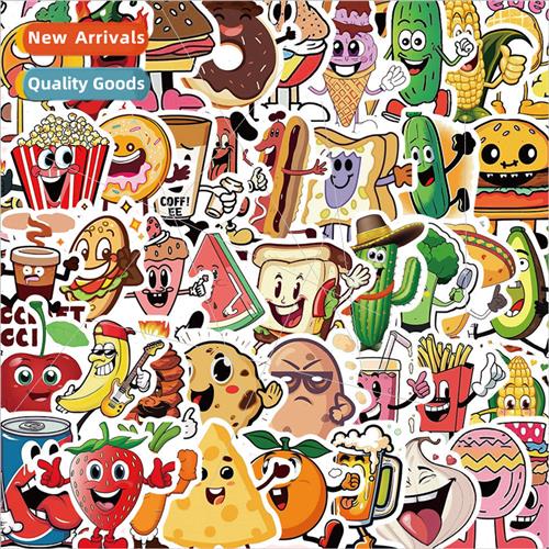 50 cartoon unny food funny food fruit doodle stickers decora