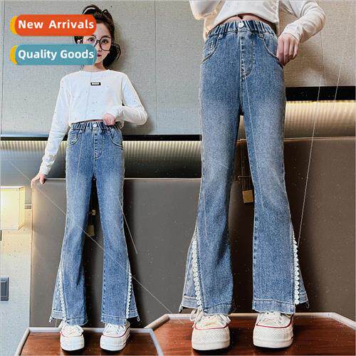 2023 new childrens jeans 适用 girls in spring  of fashionabl
