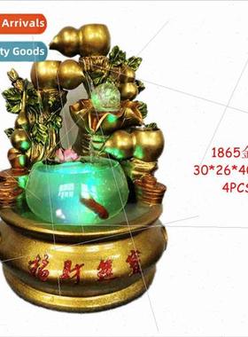 Glass fish pond rockery water fountain living room office fi