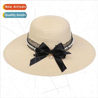 Shade sunscreen straw hat female summer beach seaside outing