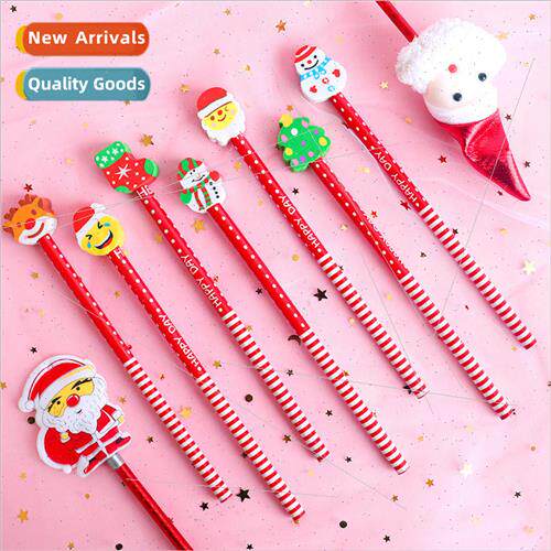 Cartoon Christmas pencil eraser combo stationery set Childre