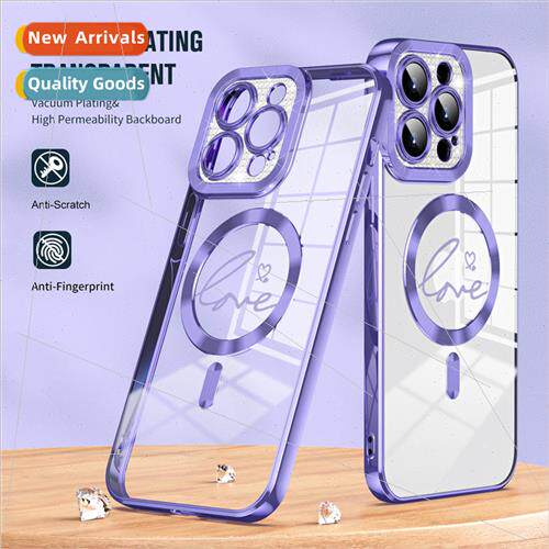 适用 iPhone14Pro Transparent Angel Eyes Double Heart Case Ma