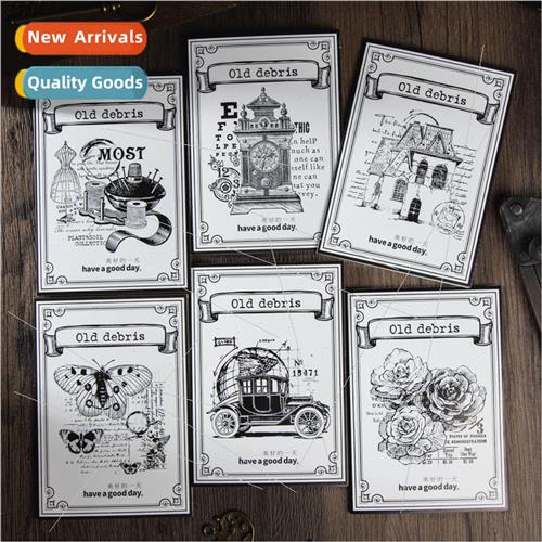 Day Stickers Old Things Scraps Collection Vintage Floral Han