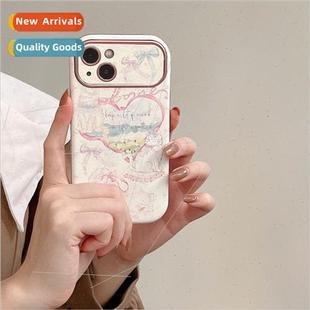 iPhone 15ProMax ins case phone cat bow love girl Teenage