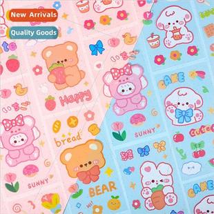 transparent water cup Creative children bear stickers cute