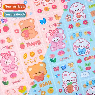 Creative cute bear transparent water cup stickers children c