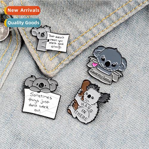 Creative animal koala alloy brooch cartoon animal sloth trin