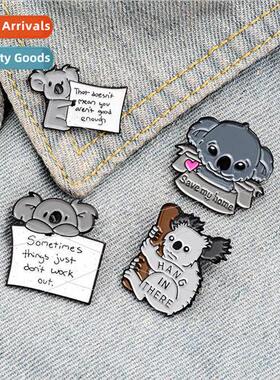 Creative animal koala alloy brooch cartoon animal sloth trin