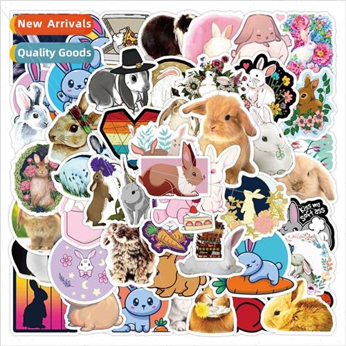 50 -repeating cartoon cute rabbit graffiti stickers decorati
