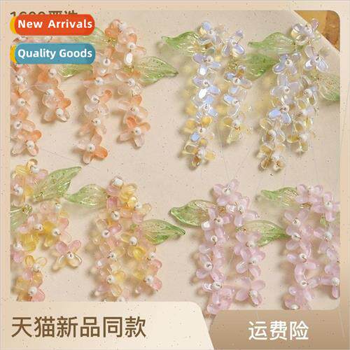 Ancient  super fairy gold pink green leaves tassel cinnamon